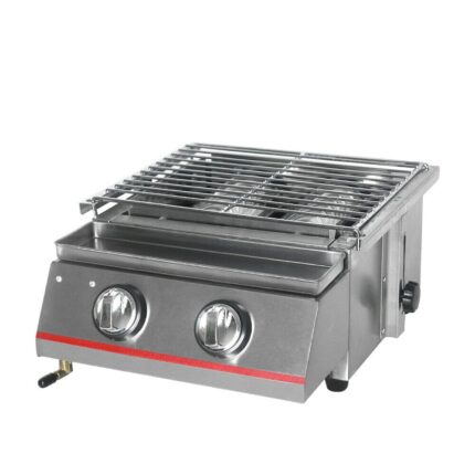 Barbacoa de gas para hostelería 2 quemadores
