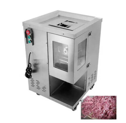 Maquina cortadora de carne en tiras, profesional e industrial.