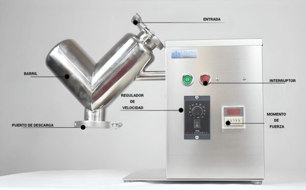 ⁦MEZCLADORA V BLENDER PARA POLVOS DE SUPLEMENTOS DE COLAGENO⁩ - الصورة ⁦2⁩