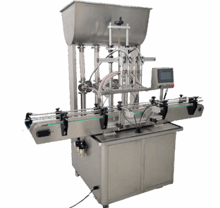 Maquina llenadora lineal de 4 pistones para llenar garrafas de 5l