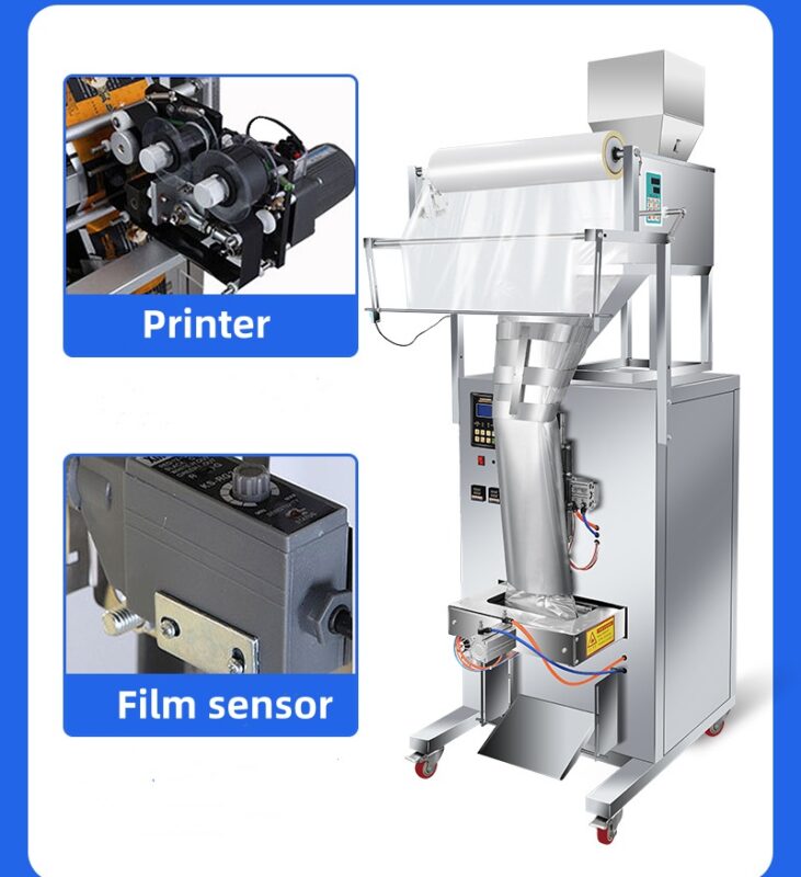 Detalj av DARZD-720BQ-maskinen for pakking av ris og belgfrukter