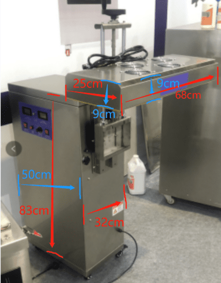 Dimensioni della termosigillatrice a induzione lineare LAR2100